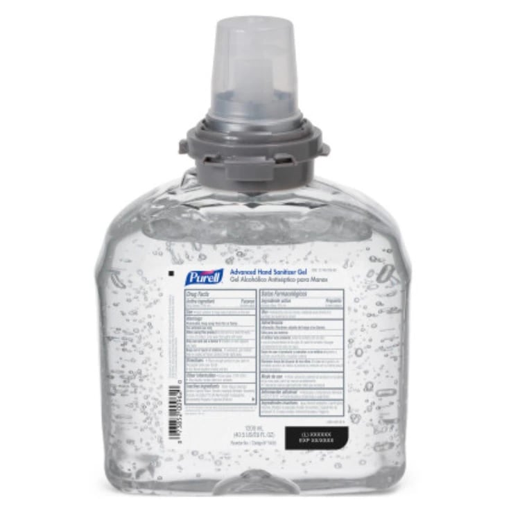 PURELL Advanced Hand Sanitizer Gel, TFX Refill, 70% Ethyl Alcohol, 1,200 mL Bottle with Removable Pump