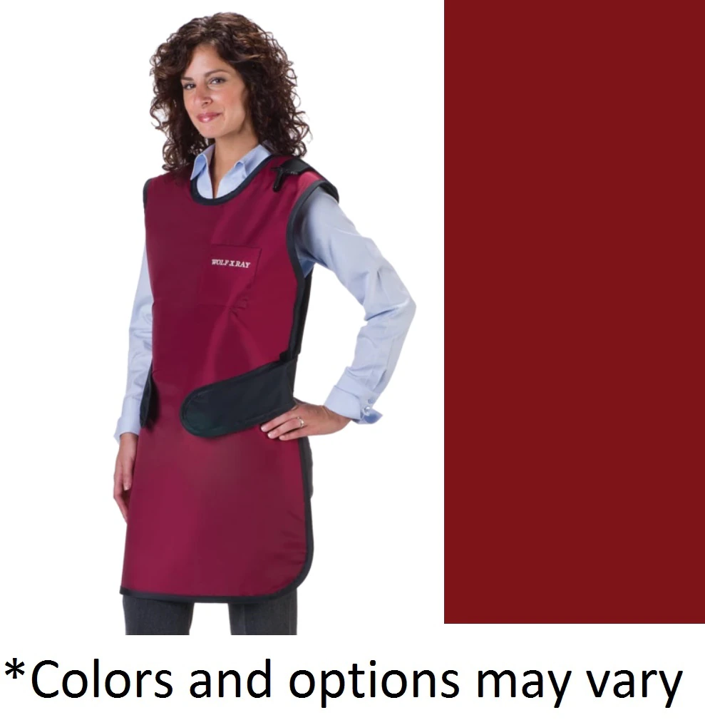Wolf X-Ray EZ Wrap X-Ray Apron, 0.5mm Lead Equivalent, Burgundy