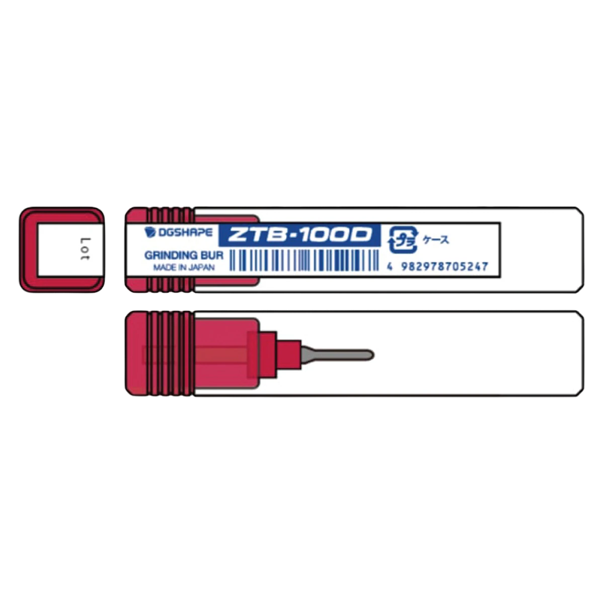 Roland DGA Titanium Abutment Grinding Bur, 2.0mm, ZTB-100D