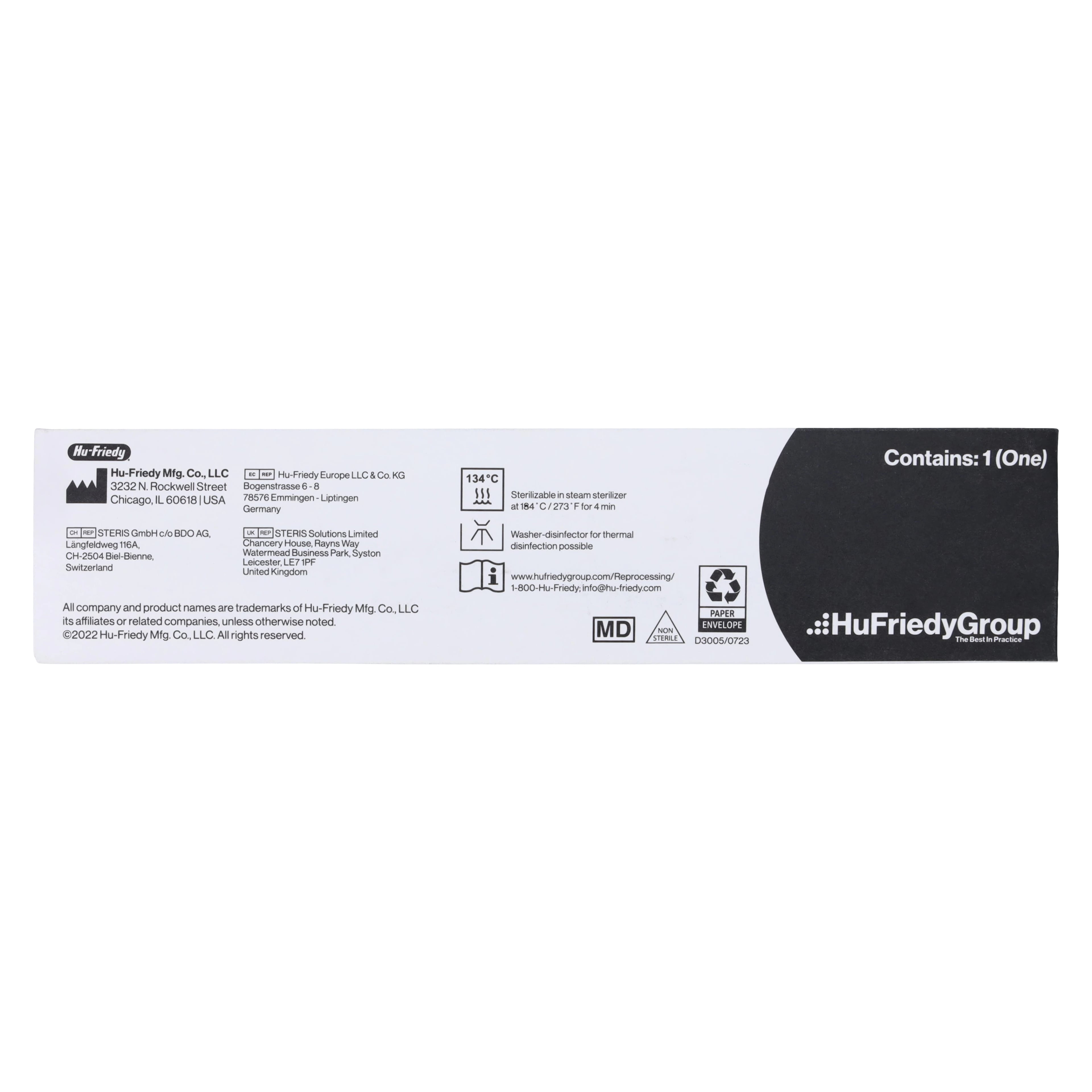 Hu-Friedy #3 Bard-Parker Style Scalpel Handle with Metric Ruler, Stainless Steel, 1 Each, 10-130-03