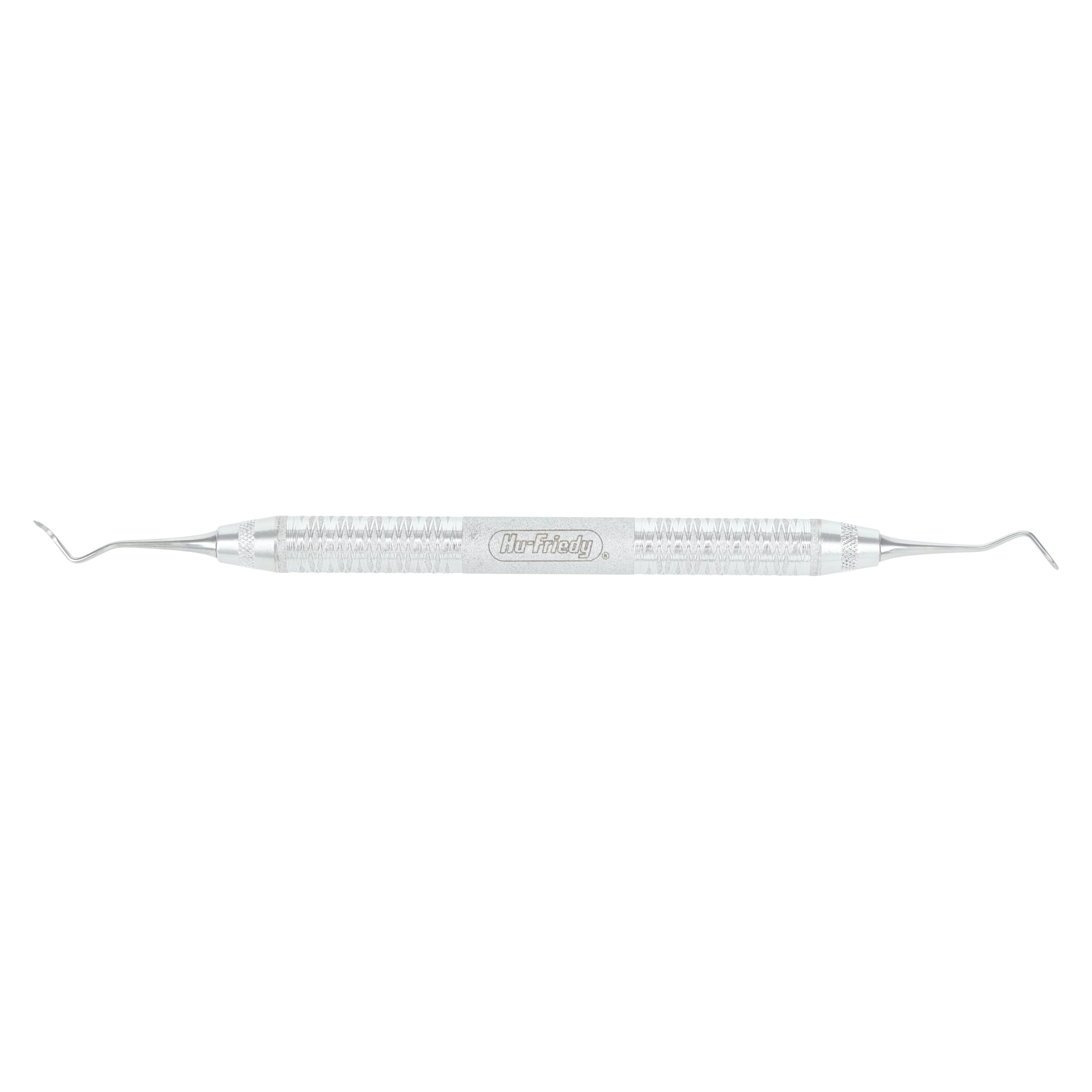 Hu-Friedy 204S Long Double-Ended Sickle Scaler, #6 Satin Steel Handle, S204SL6