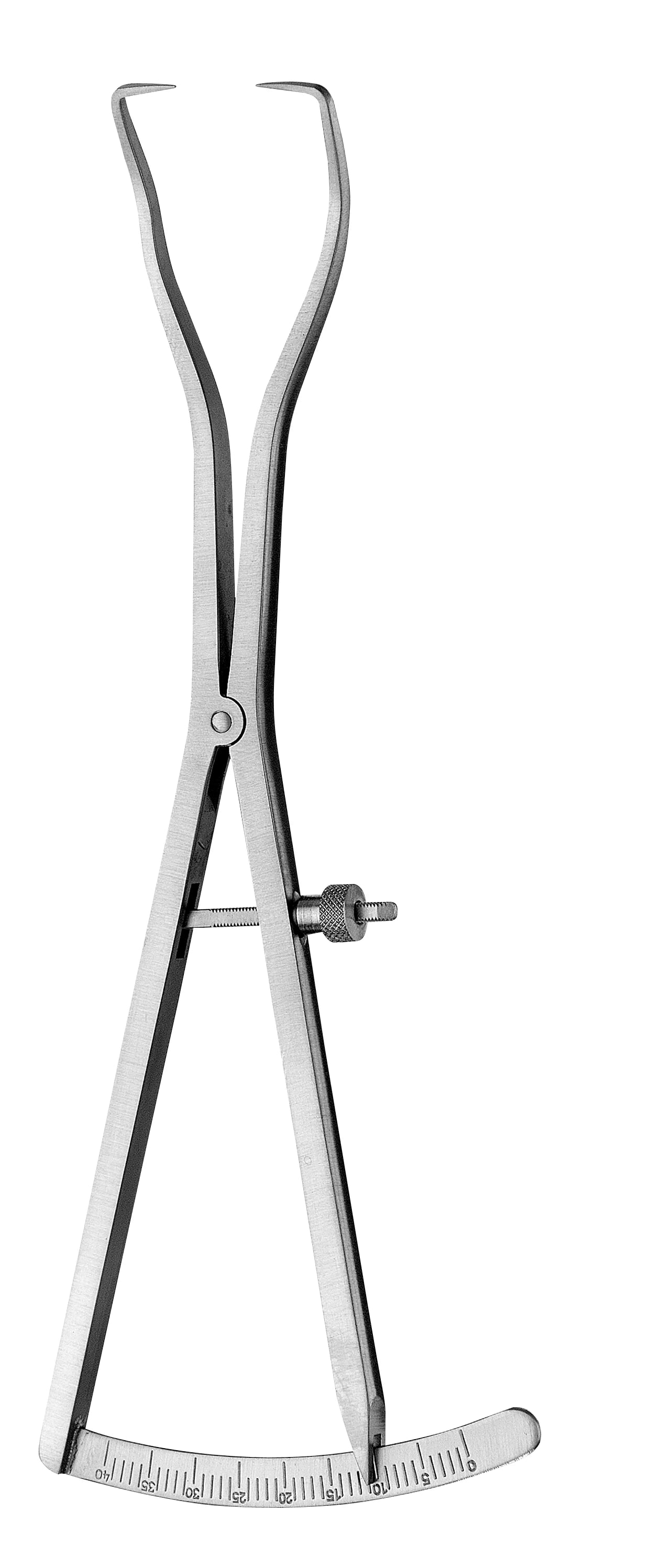 Hu-Friedy Curved Bone Caliper Weiss Modified, 40mm, 6.6", Surgical Grade Stainless Steel, CLC40CWM