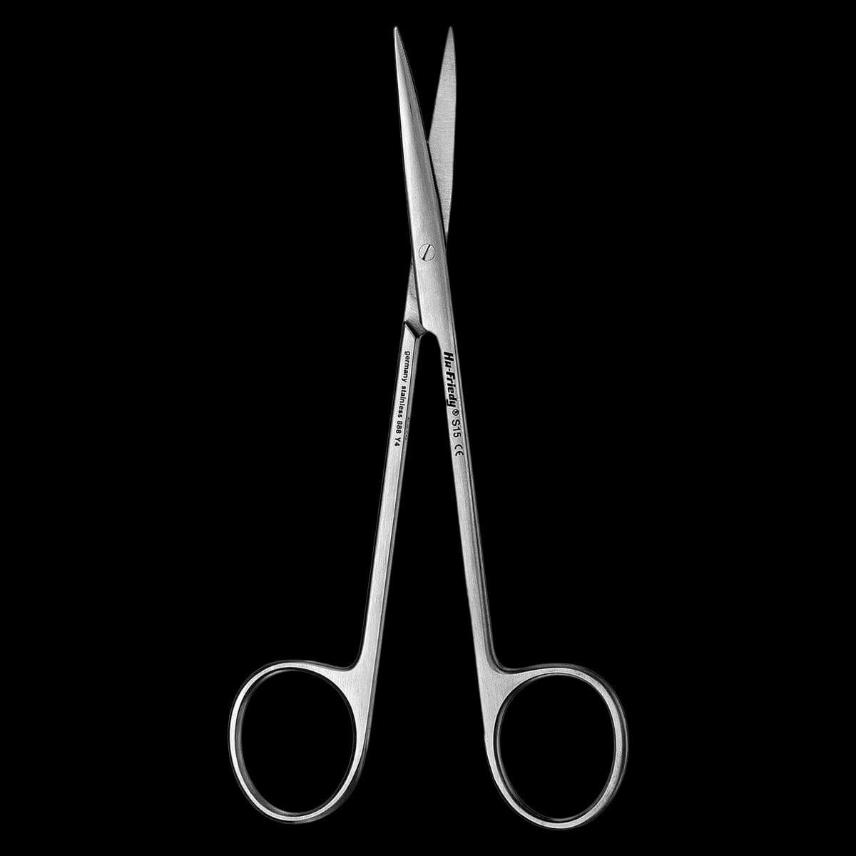 Hu-Friedy #15 Sullivan Surgical Scissors, Straight, 1 Serrated Blade, Stainless Steel, 5.5" (14cm)