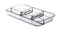 Hu-Friedy IMS Signature Series Divided Slide Tray, Clear, Autoclavable, IMS-1421