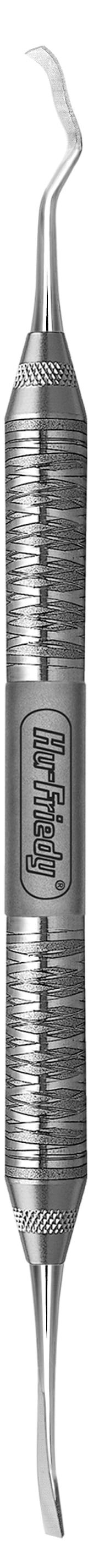 Hu-Friedy 13K/TG Kirkland Periodontal Curette/Chisel, Double End, #6 Satin Steel Handle