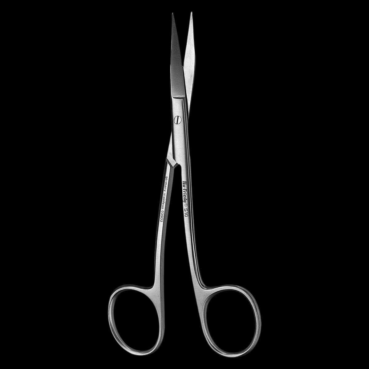 Hu-Friedy Scissors #10 Double-Curved, 5.25", Serrated Blade, Stainless Steel, Each