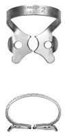 Hu-Friedy Satin Steel Rubber Dam Clamp, #2, Winged, Premolars, 1/Pk, RDCM2