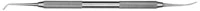 Hu-Friedy #2 Double-End Beavertail Burnisher with #41 Round Handle, Satin Steel XTS Coating