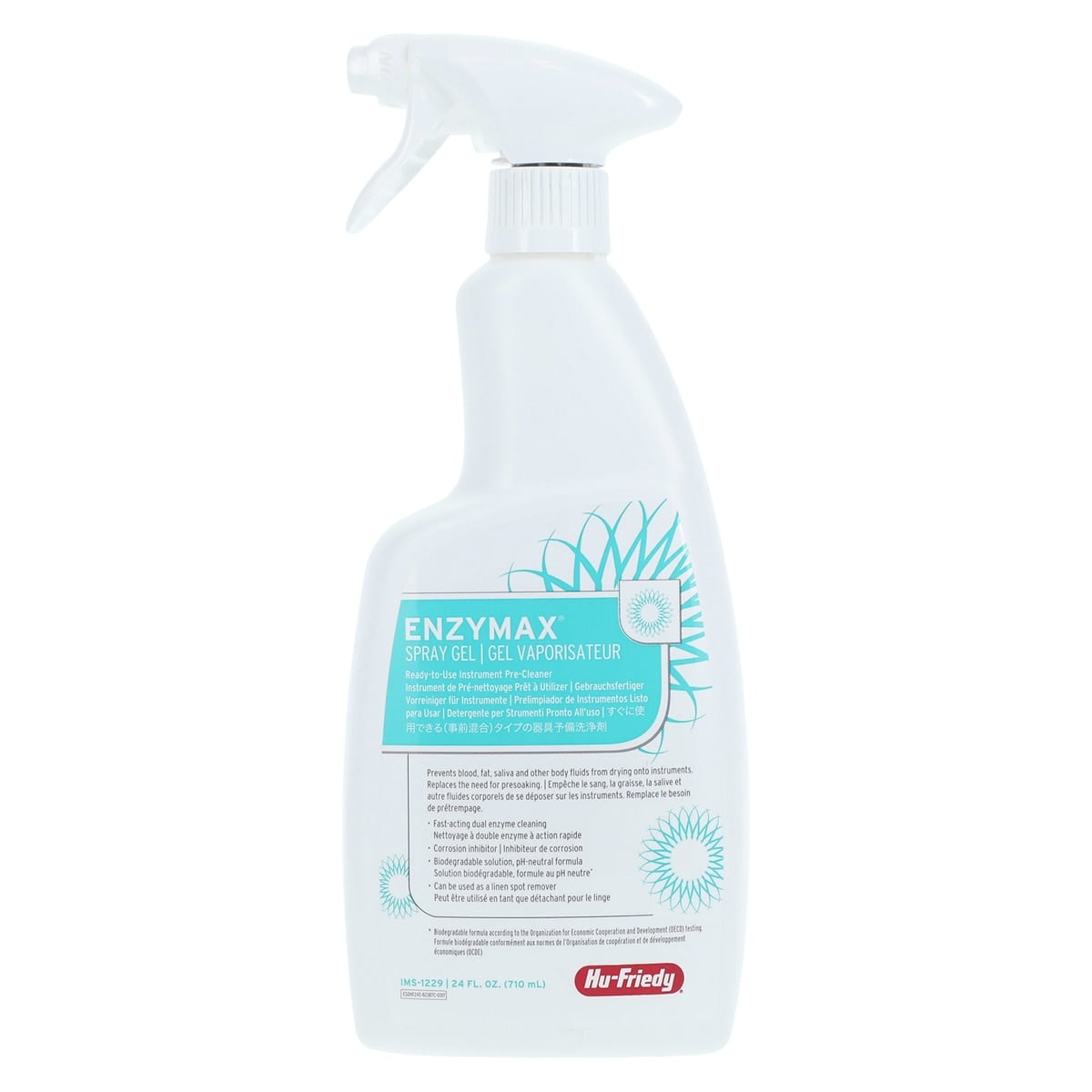 Hu-Friedy Enzymax Spray Gel Ready-to-Use Instrument Pre-Cleaner, 24 oz (709 mL) Bottle, IMS-1229