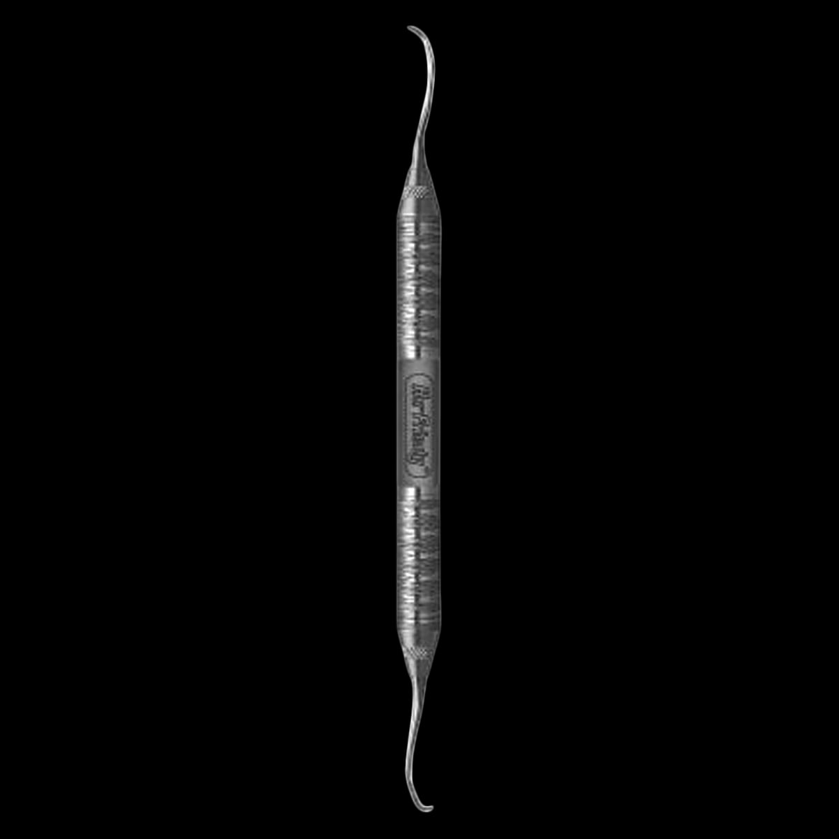 Hu-Friedy Langer 1/2 Rigid Curette, #6 Satin Steel Handle, Double-Ended, SL1/2R6
