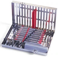 Hu-Friedy IMS Signature Series Cassette, 8-Instrument, Small, Red, with Accessory Area, 1/Pk, IM5080