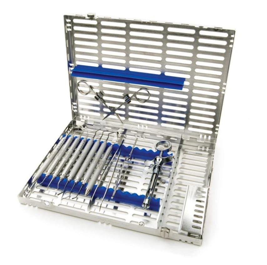 Hu-Friedy IMS Signature Series Collection Composite/Crown Prep Standard Set-Up, Blue, 16-Instrument Cassette, IMCOMPOSIT