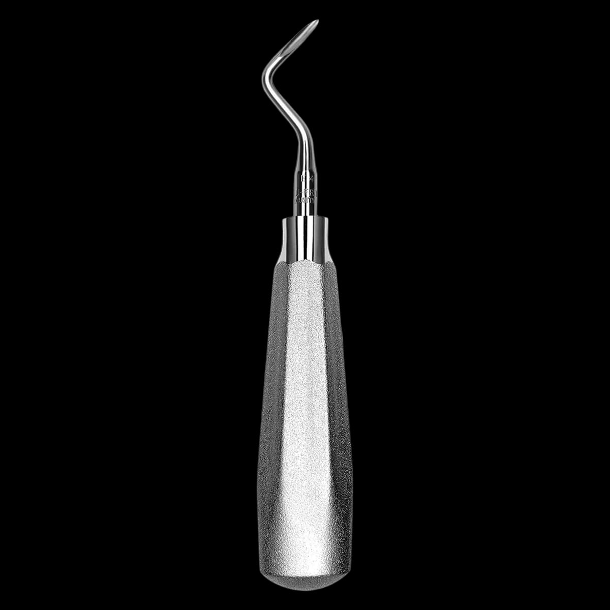 Hu-Friedy #4 Schmeckebier Apexo Elevator, Left Angle, #510 Large Tapered Hexagon Handle, Single End, E4
