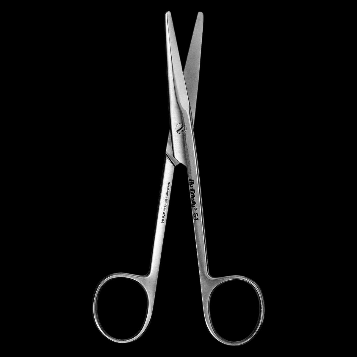 Hu-Friedy Mayo Scissors #4 Straight/Blunt, Stainless Steel, 4.5" Length, Each