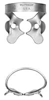 Hu-Friedy Satin Steel Rubber Dam Clamp #1, Winged, Upper Premolars, 1/Pk, RDCM1