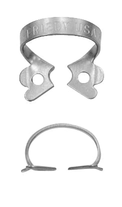 Hu-Friedy Rubber Dam Clamp #209, Winged, Lower Premolars, Satin Steel, 1/Pk, RDCM209