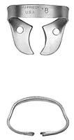 Hu-Friedy Satin Steel Rubber Dam Clamp, Wingless, Size 18, Molars, RDCM18
