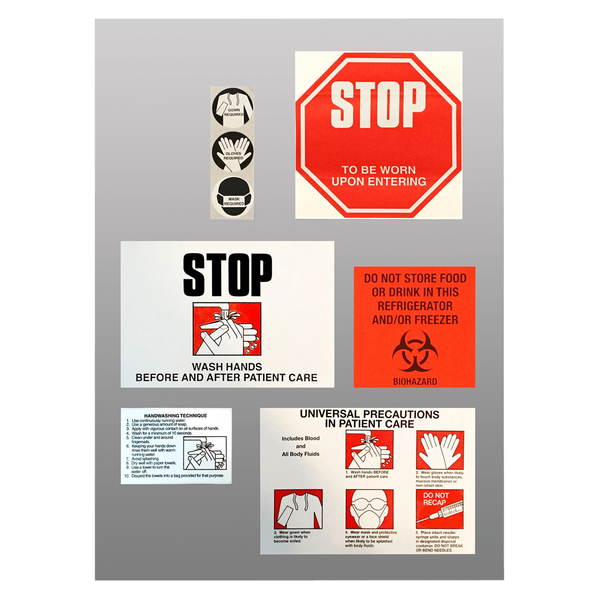 HPTC Infection Control Labels, 5/Package