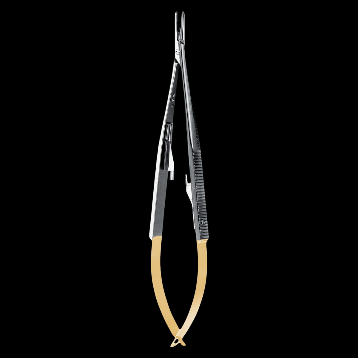 Hu-Friedy Perma Sharp Castroviejo Needle Holder, Straight, 5.5" (14 cm), Tungsten Carbide Inserts, 1 Each, NH5020