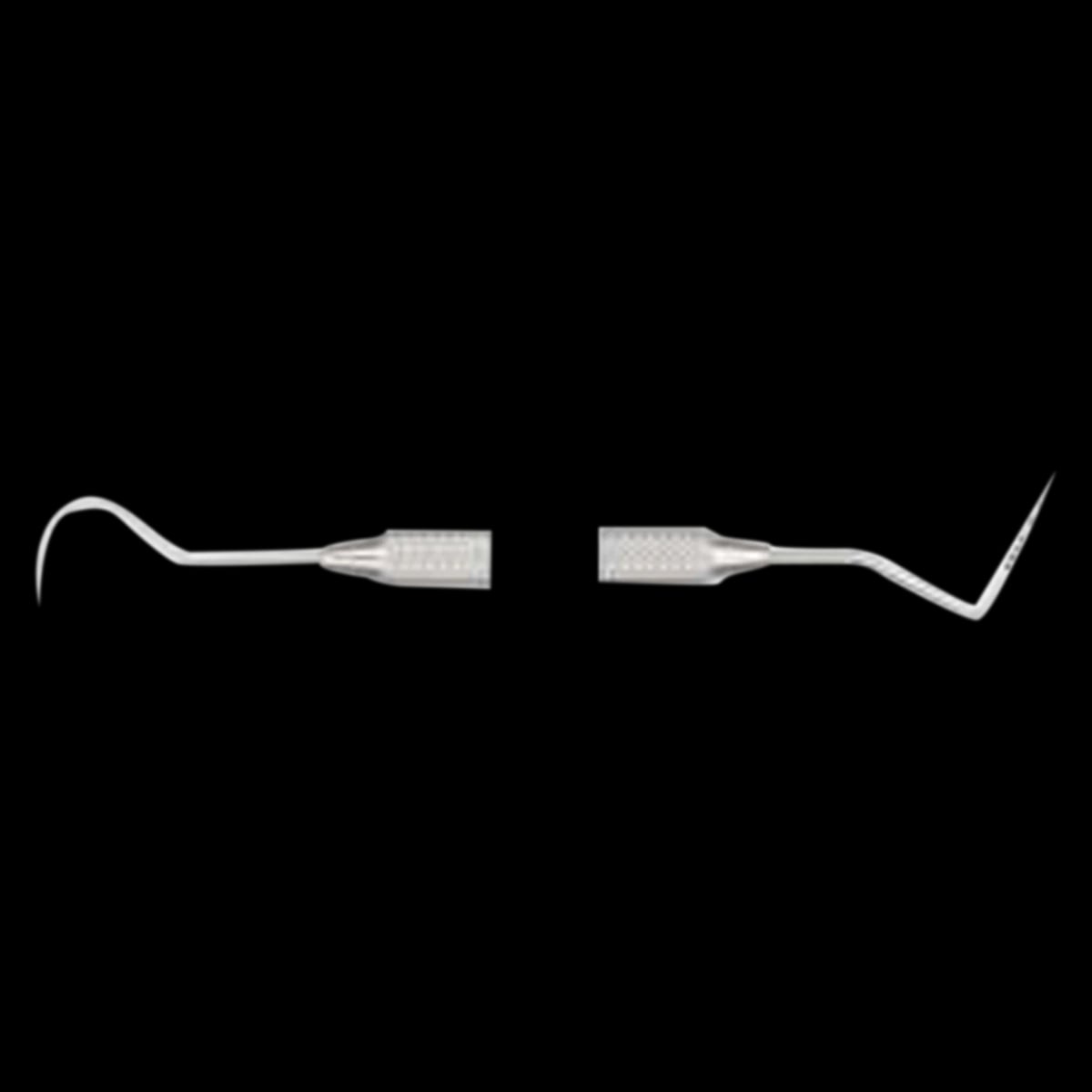 Hu-Friedy Qulix Color-Coded Expro 23/Thin Williams Double-Ended Explorer/Probe, #7 Satin Steel Colours Handle, XP23/QOW7