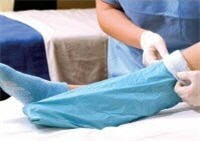 Encompass Group Impervious Stockinette, Sterile, White/Blue, 6" x 30"