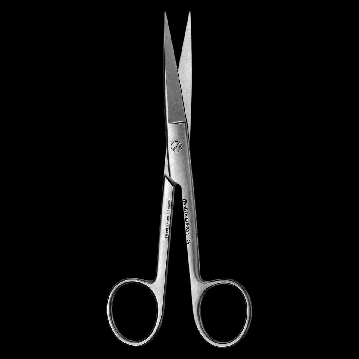 Hu-Friedy General Surgical Scissors, Straight/Pointed, Size 21, 5.75" (16 cm), 1/Pk, S21