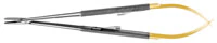 Hu-Friedy Perma Sharp Needle Holder Castroviejo 7" Straight, Round Handle, Tungsten Carbide Beak, NH5024