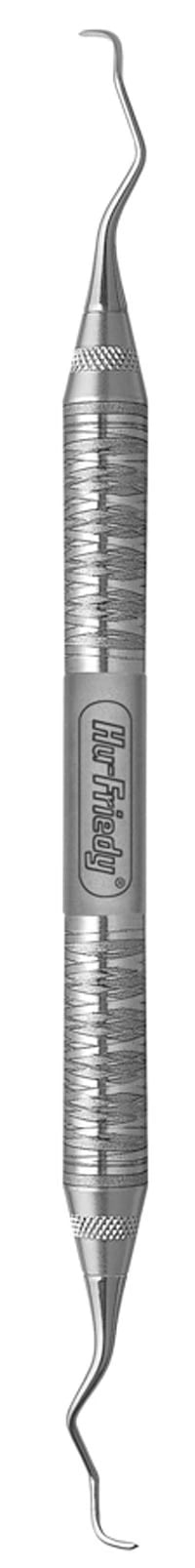 Hu-Friedy Langer 3/4 After Five Universal Curette, Double-Ended, #6 Satin Steel Handle, SL3/4AF6