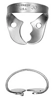 Hu-Friedy Satin Steel Rubber Dam Clamp #30, Wingless, Upper Right Molars, 1 Each, RDCM30