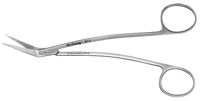 Hu-Friedy #11 Locklin Curved Surgical Scissors, 6.25" (16cm), Serrated Blade, Stainless Steel