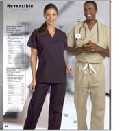 Fashion Seal Fashion Poplin Scrub Shirt, Unisex, Navy Blue, Large, 65% Polyester / 35% Cotton, Pullover, 1 Left Breast Pocket, Short Sleeves, Each