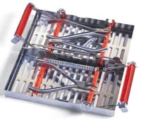 Hu-Friedy IMS Signature Series Double-Decker Small Orthodontic Cassette, Gray, 4.5" x 8" x 1.5", IM9141-OR