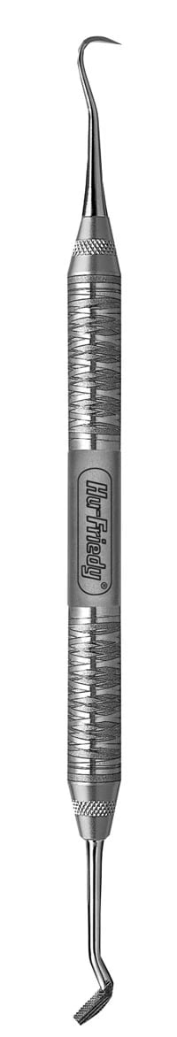Hu-Friedy Band Pusher/Scaler, Double-Ended, Dull Scaler, #6 Satin Steel Handle, 678-906
