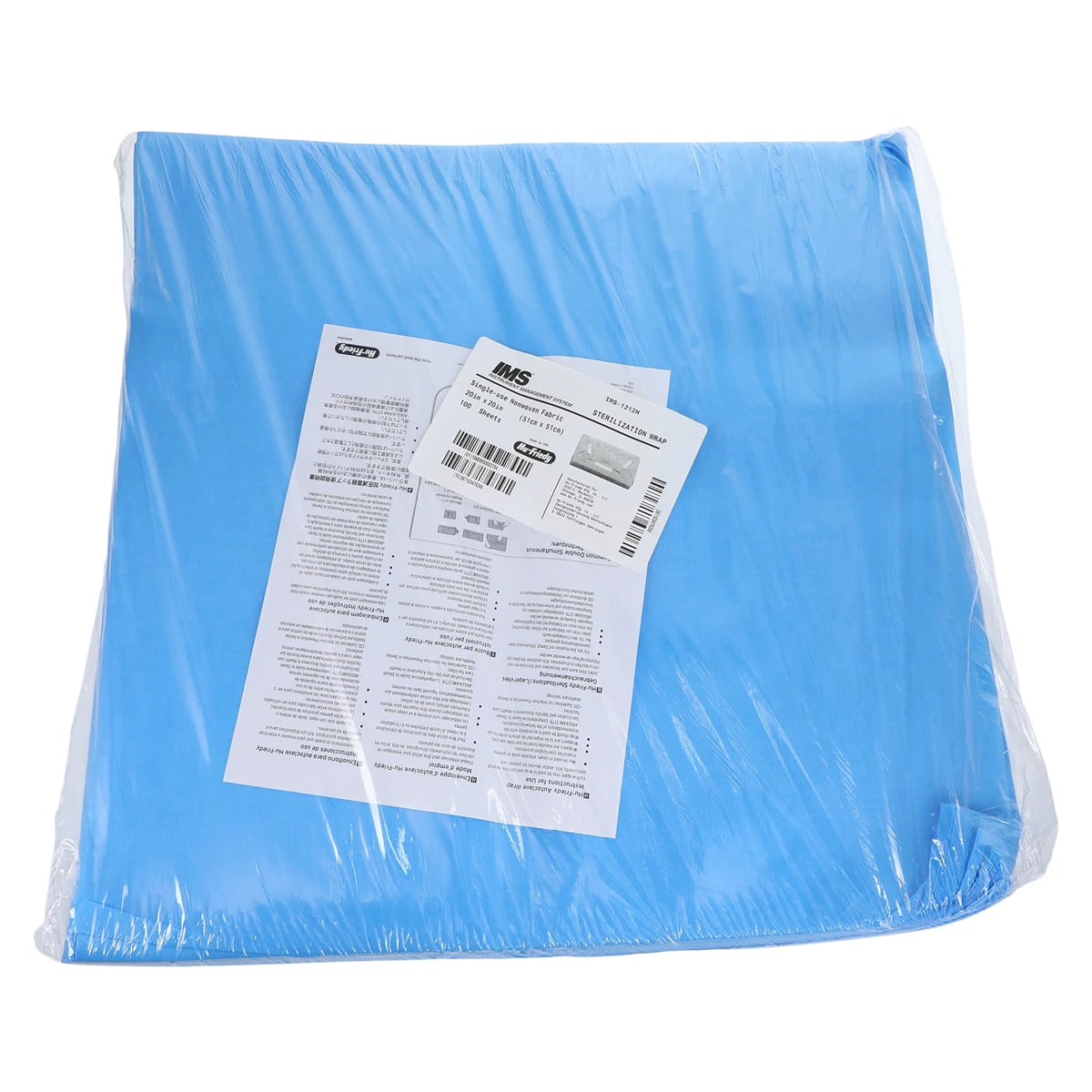 Hu-Friedy IMS Autoclave Sterilization Wrap, 20" x 20", 100 Sheets/Box, IMS-1212H