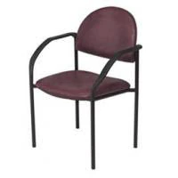 Brewer Chair Side With Arms, Steel Frame, Gunmetal, With Backrest, Each