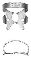 Hu-Friedy Satin Steel Rubber Dam Clamp, Winged, Size 26, Small Lower Molars, 1 Each, RDCM26