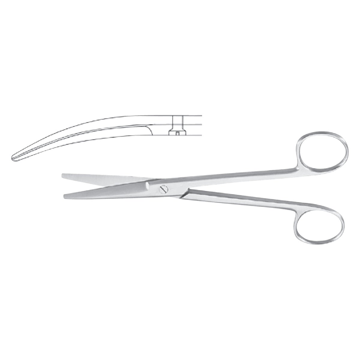 Meister-Hand Mayo Dissecting Scissors, Curved, 9" Stainless Steel, Each