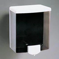 Bobrick Liquid Soap Dispenser, Manual, Black/Gray, High Impact Resistant ABS, 40 oz, Each