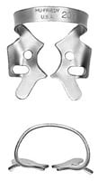 Hu-Friedy Satin Steel Rubber Dam Clamp, Winged, #201, Upper Molars, Single Clamp, RDCM201