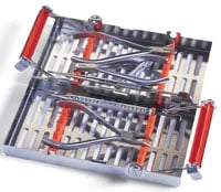Hu-Friedy IMS Signature Series Double-Decker Small Orthodontic Cassette, Orange, 4.5" x 8" x 1.5", IM9143-OR