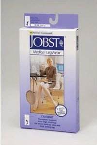 BSN Medical Opaque Compression Stocking, Knee High, Closed Toe, Medium, Natural