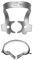 Hu-Friedy Satin Steel Rubber Dam Clamp, #8AD, Winged, Molars, 1/Pk, RDCM8AD