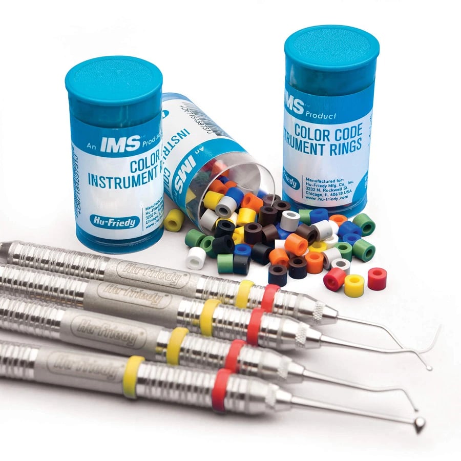 Hu-Friedy IMS Color Code Instrument Rings, Large, Assorted Colors, 90/Pk, IMS-1280L