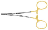 Hu-Friedy Halsey Smooth Perma Sharp® Needle Holder, 13 cm/5", Tungsten Carbide, Gold Plated, 1 Each
