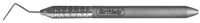 Hu-Friedy Qulix Color-Coded Periodontal Probe, Michigan O with Thin Williams Markings (1-2-3-5-7-8-9-10), Single End, #6 Satin Steel Handle, PQOW6