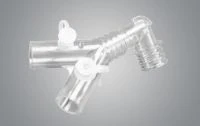 AirLife Y Adapter with Elbow and Ports, Disposable, Latex-Free, 50/Case