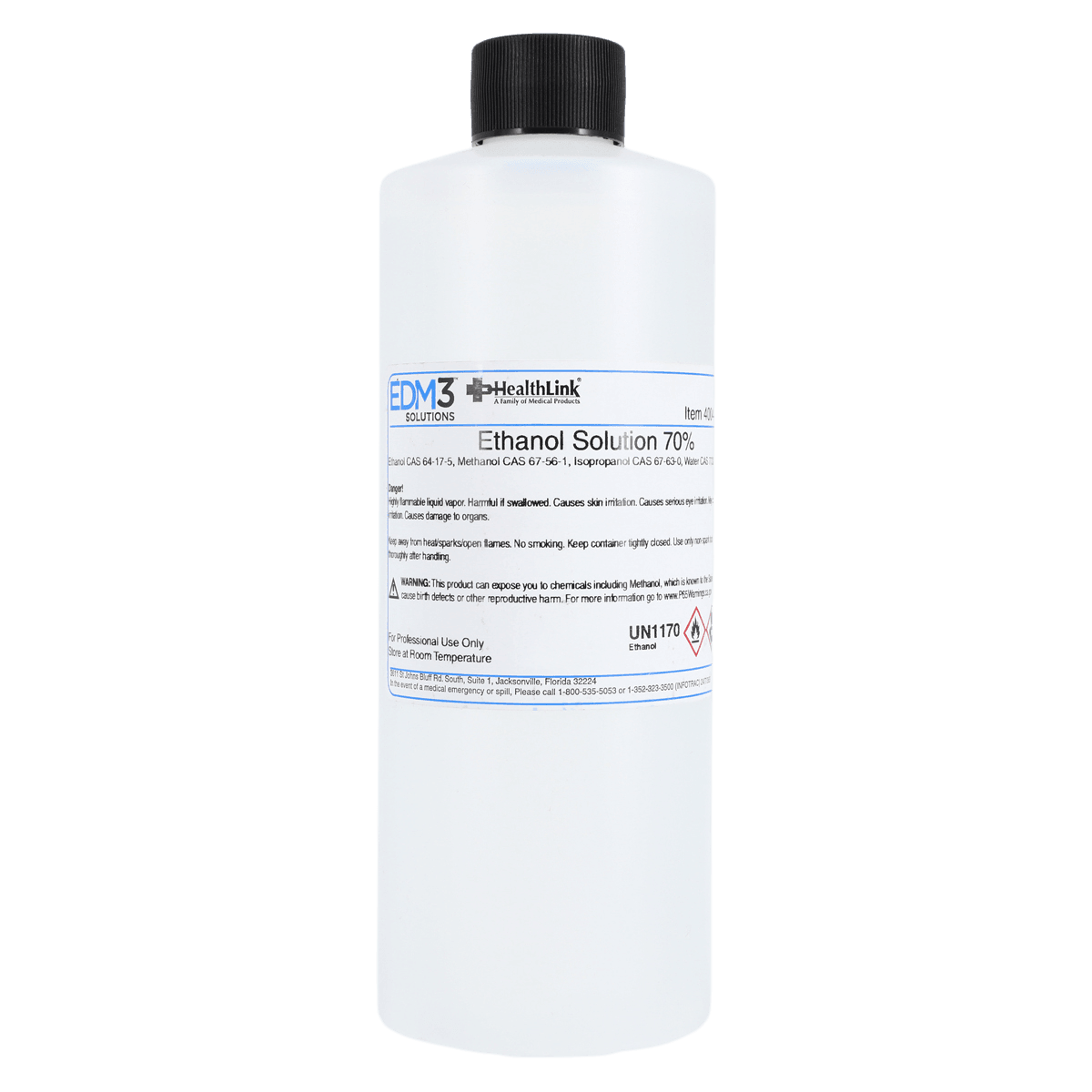 Ethanol Solution 70% Reagent, 16 oz Bottle