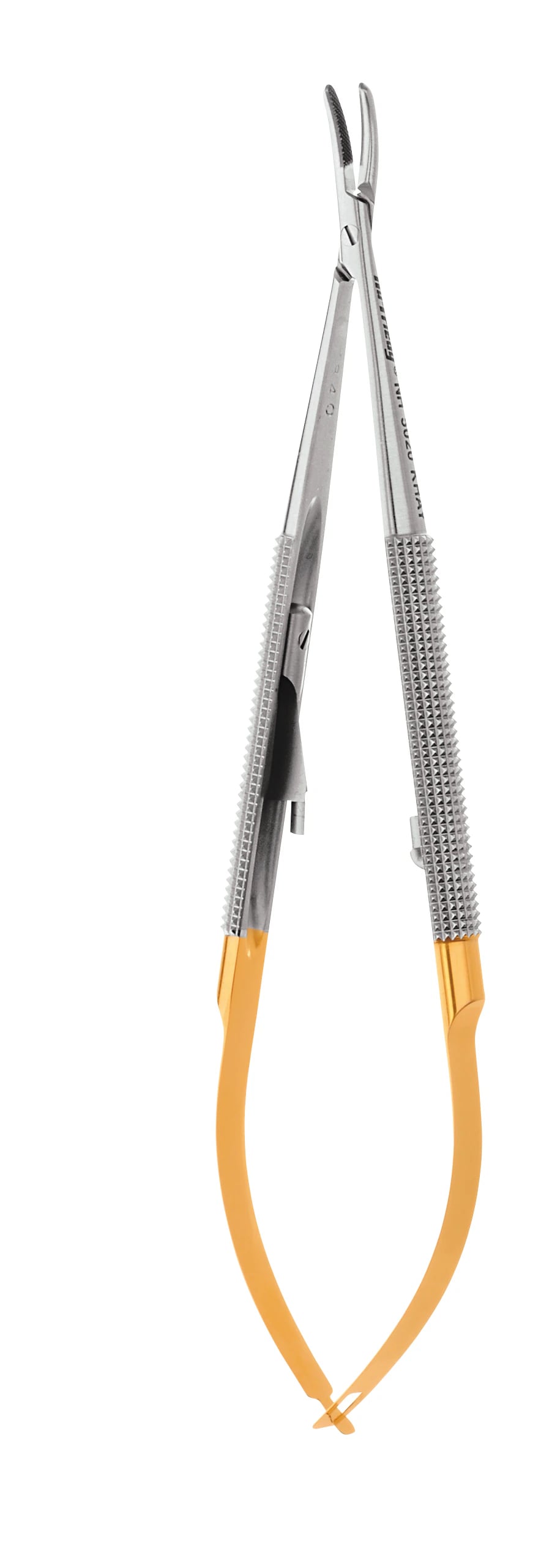 Hu-Friedy Castroviejo Perma Sharp Needle Holder, Curved, Round Handle, 14cm (5.5"), 679089