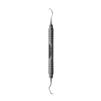 Hu-Friedy 4 Kramer-Nevins Double End Curette, #6 Satin Steel Handle, SKN46