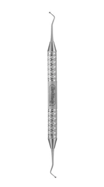 Hu-Friedy #18 Double-Ended Excavator with #9 EverEdge Handle, 1.5mm Curved Face, EXC189